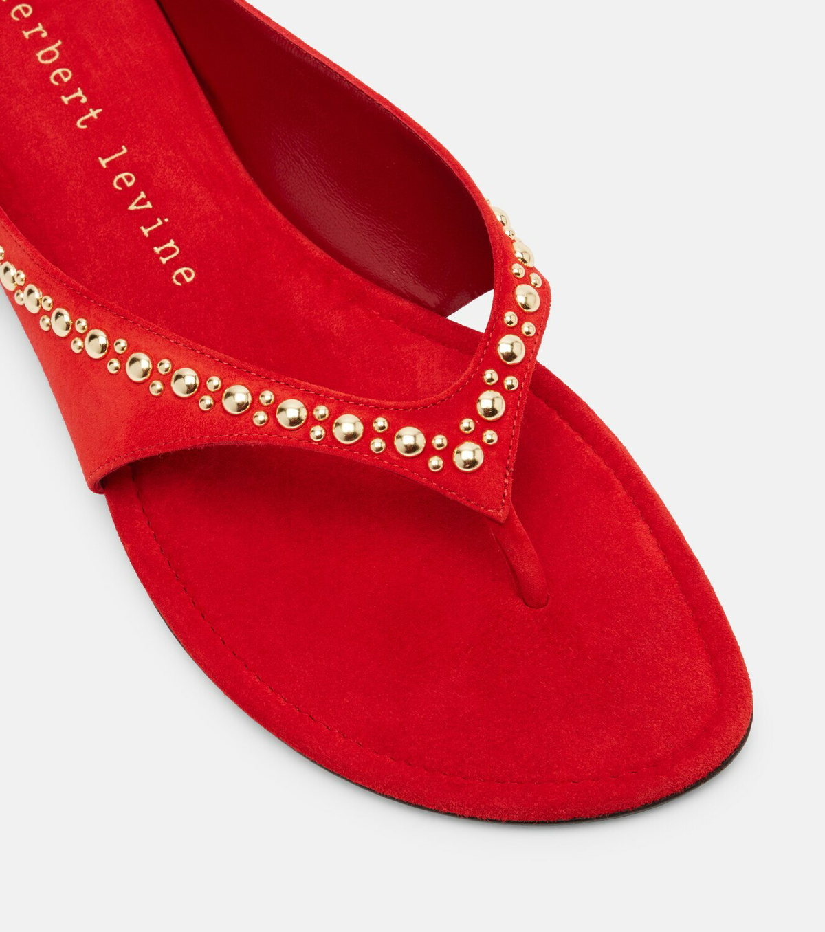 Herbert Levine Sun-kissed embellished suede thong sandals
