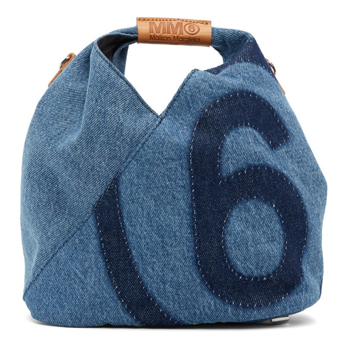 MM6 Maison Margiela Blue Denim Mini Japanese Tote MM6 Maison Margiela