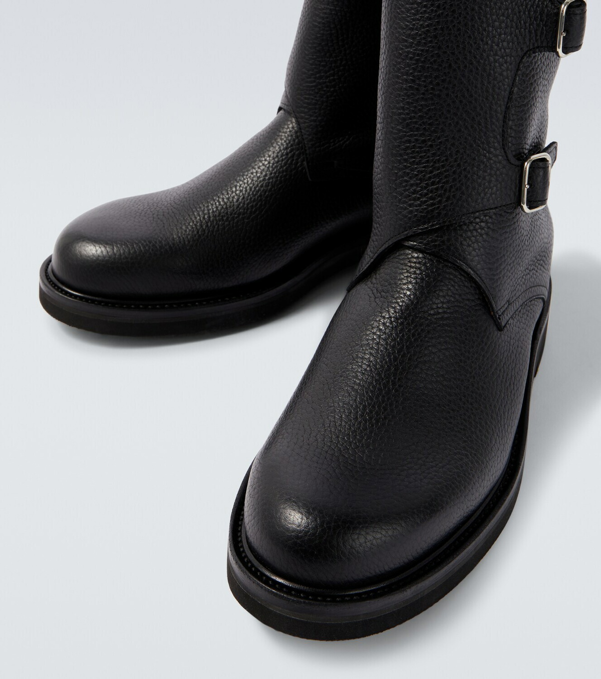 Auralee Leather biker boots