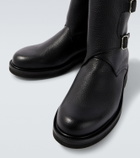 Auralee Leather biker boots