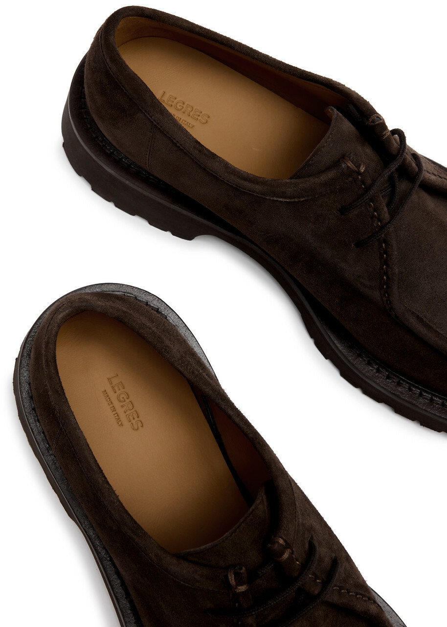 Legres Suede Derby Shoes Brown