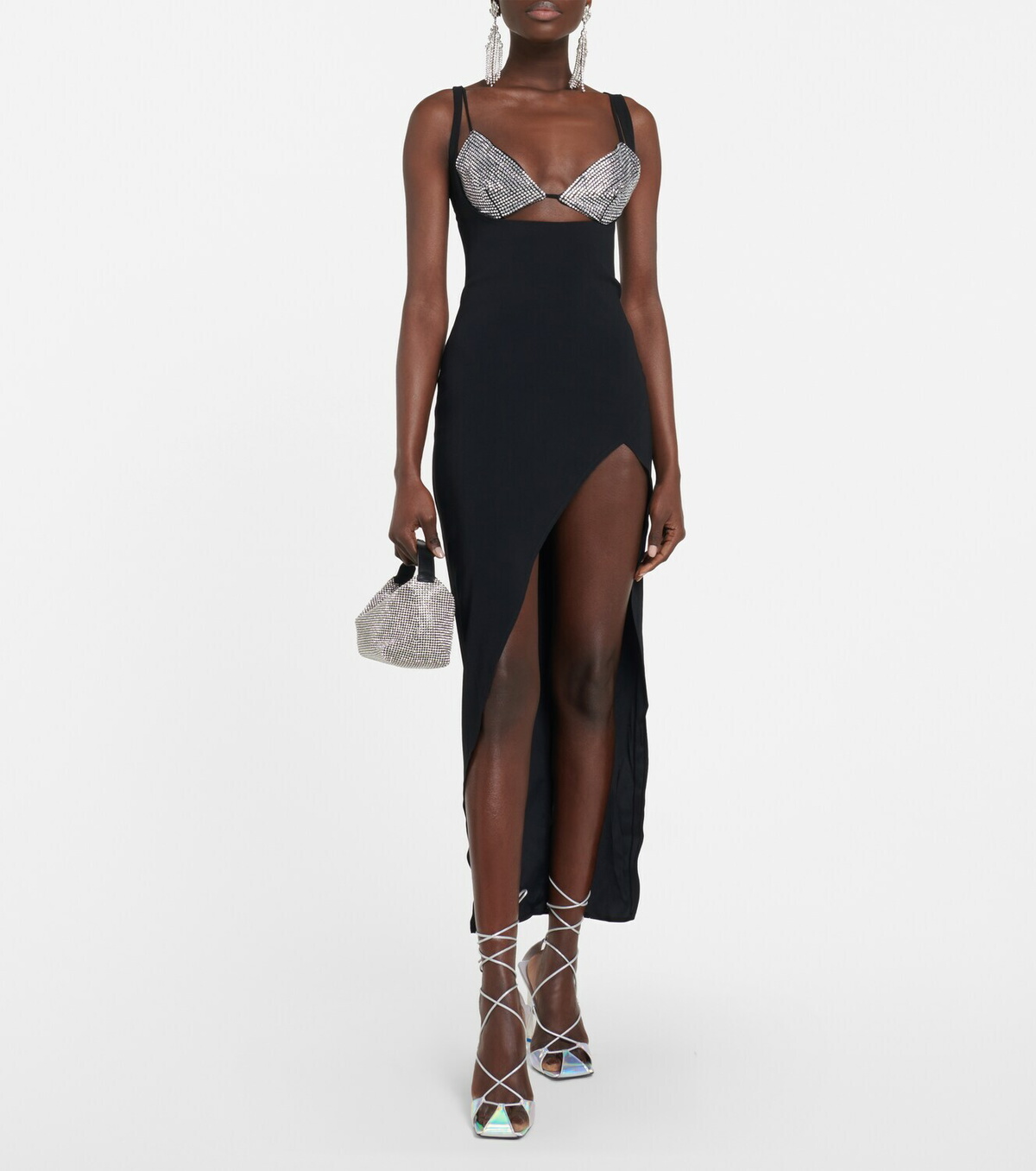 ワンピースその他 Giuseppe di Morabito Long black lace semi-transparent dress Long black lace semi-transparent dress – Lord & Taylor