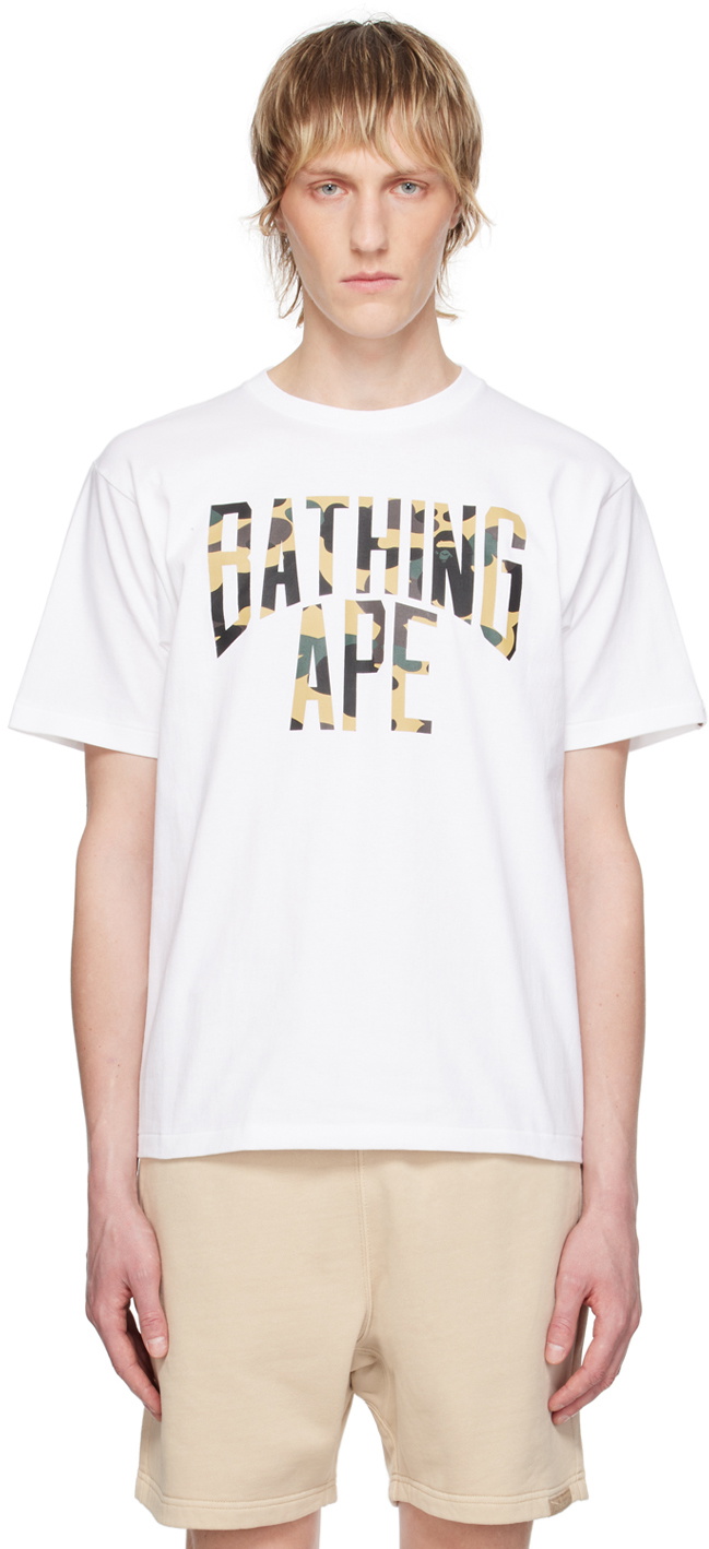 BAPE White 1st Camo NYC T-Shirt A Bathing Ape