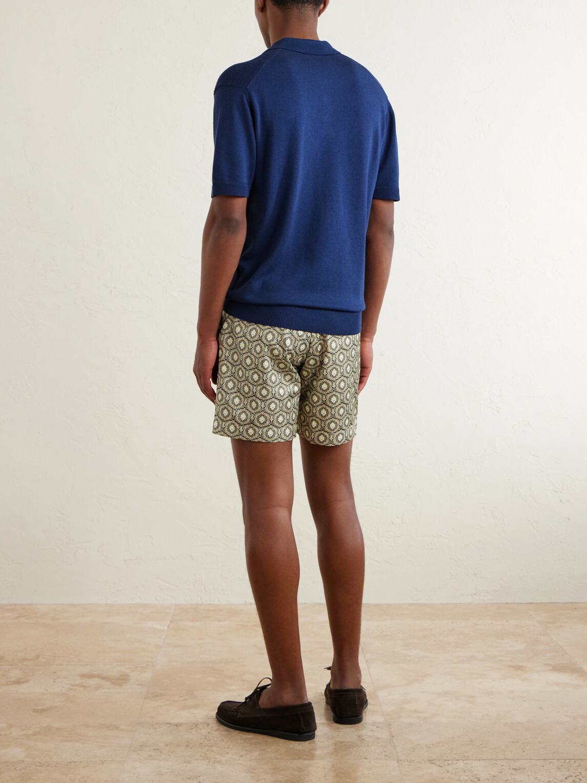 Orlebar Brown - Burnham Tie Stitch Linen-blend Polo Shirt - Blue
