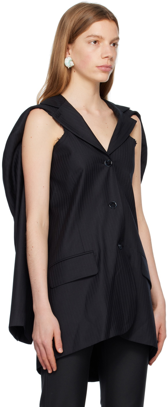 Acne Studios Black Deconstructed Blazer Acne Studios