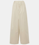 MM6 Maison Margiela High-rise cotton wide-leg pants