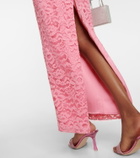 Rasario Bustier floral lace midi dress
