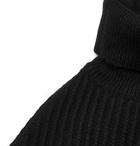 Hugo Boss - Ribbed Virgin Wool, Silk and Cashmere-Blend Rollneck Sweater - Men - Black
