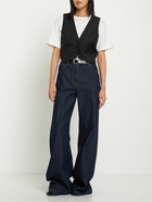 ASPESI - Cotton Denim High Rise Wide Pants