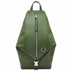 Loewe Men's Convertible Small Backpack in Hunter Green