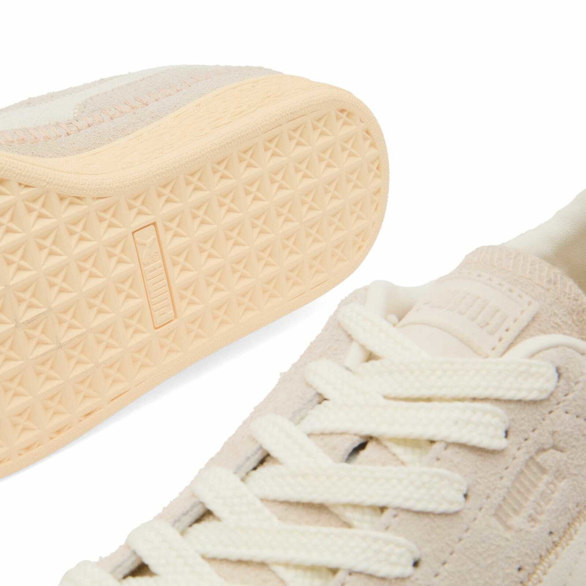 Puma Suede Moccasin Sneaker in Frosted Ivory/Warm White