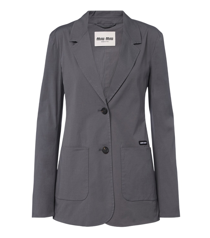 Photo: Miu Miu Cotton-blend poplin jacket