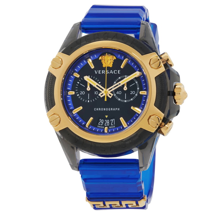 Photo: Versace Icon Active Chronograph Quartz Black Dial Mens Watch VEZ700521