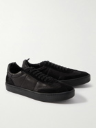 Officine Creative - Kombo Suede-Trimmed Leather Sneakers - Black