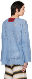 VITELLI Blue Crewneck Long Sleeve T-Shirt
