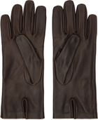 Maison Margiela Brown Four Stitches Gloves