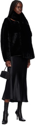 Nour Hammour Black Lyra Versatile Shearling Jacket