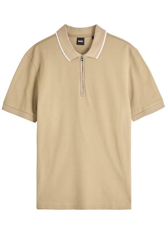 Photo: Boss Textured Cotton Polo Shirt No Colour