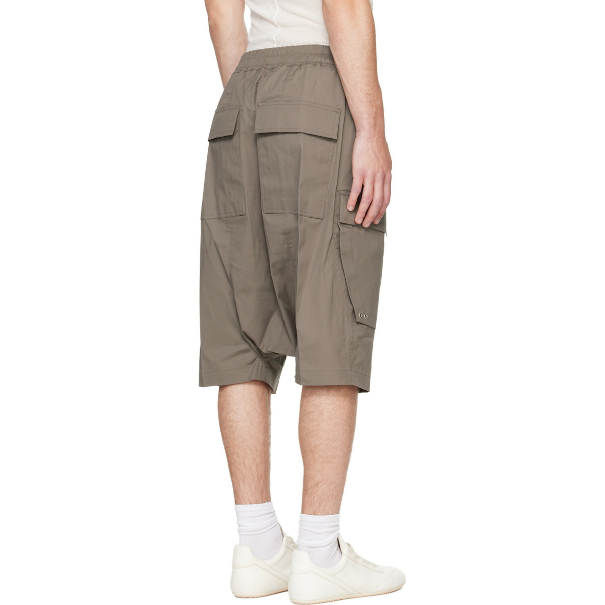 Rick Owens Gray Tower Pods Cargo Shorts