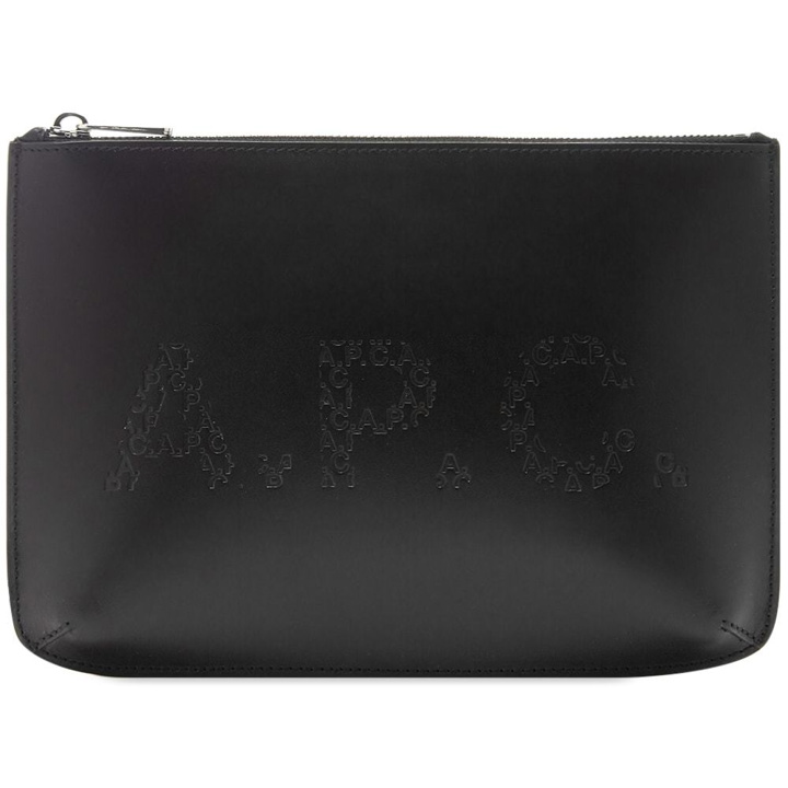 Photo: A.P.C. Jacob Embossed Logo Pouch