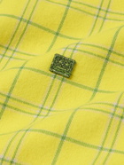 Acne Studios - Sarlie Logo-Appliquéd Checked Cotton-Flannel Shirt - Yellow