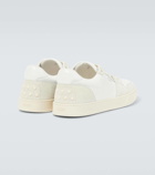 Tod's Logo suede-trimmed leather sneakers