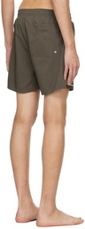 Rhude Brown Printed Swim Shorts