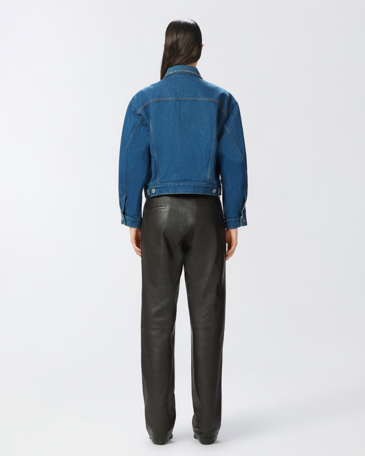 Pinko Reimagine By Pinko X Patrick Mc Dowell Denim Jacket With Horse Print Rinse Wash