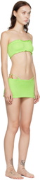 RoomSERVICE888 SSENSE Exclusive Green Three-Piece Bikini