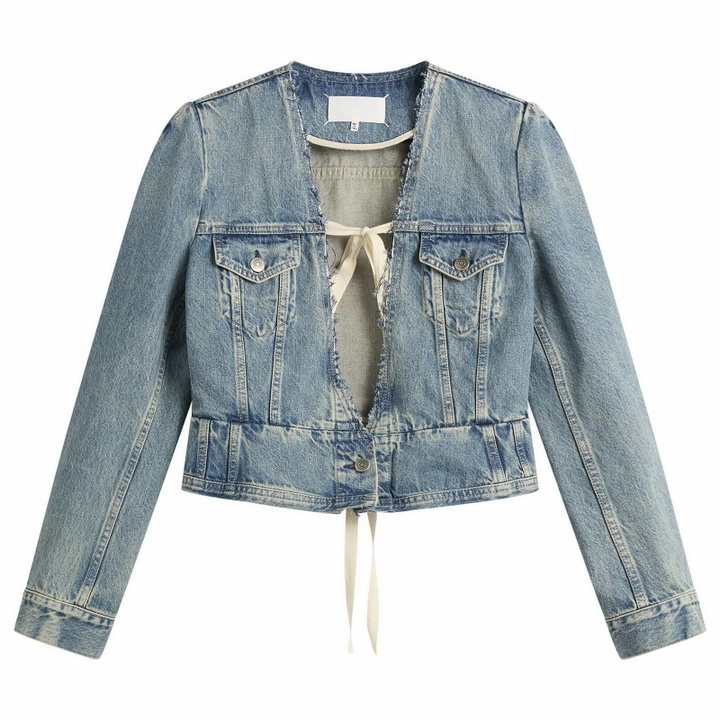 Photo: Maison Margiela Women's Denim Jacket in Ice Blue