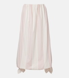 Posse Rosie striped cotton midi skirt