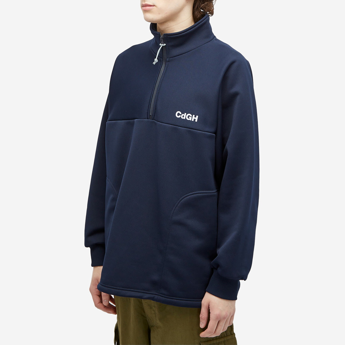 Comme des Garçons Homme Men's CdGH Half Zip Sweat in Navy Comme