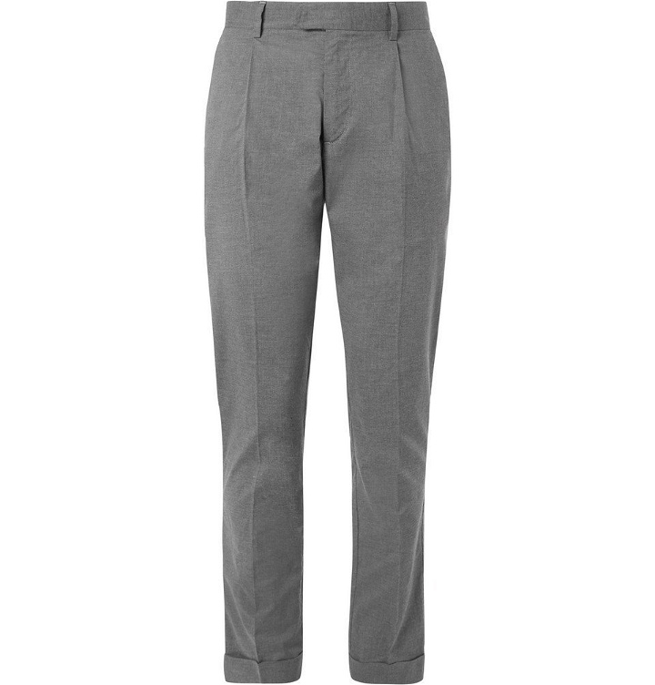 Photo: Hartford - Pleated Cotton Trousers - Men - Gray