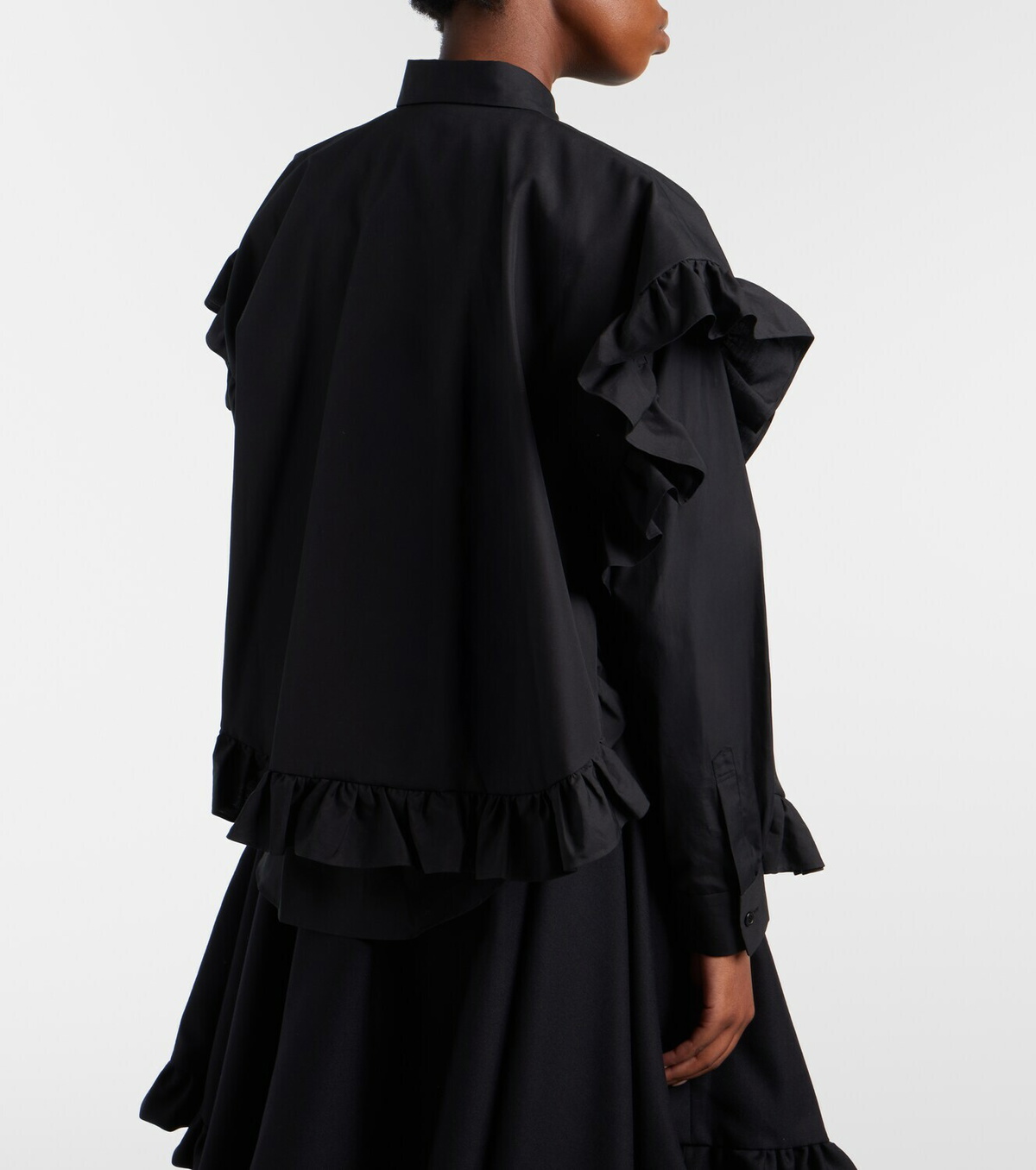 Noir Kei Ninomiya Ruffled cotton blouse