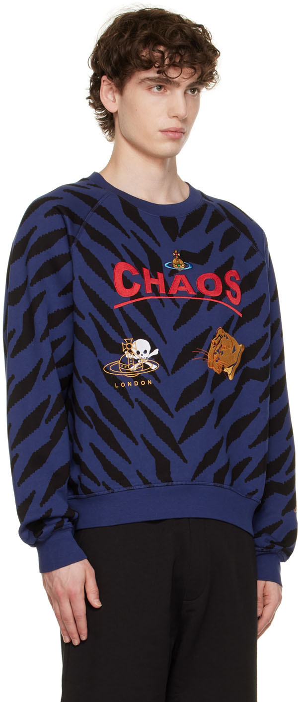 Vivienne Westwood Blue & Black 'Chaos' Sweatshirt Vivienne Westwood