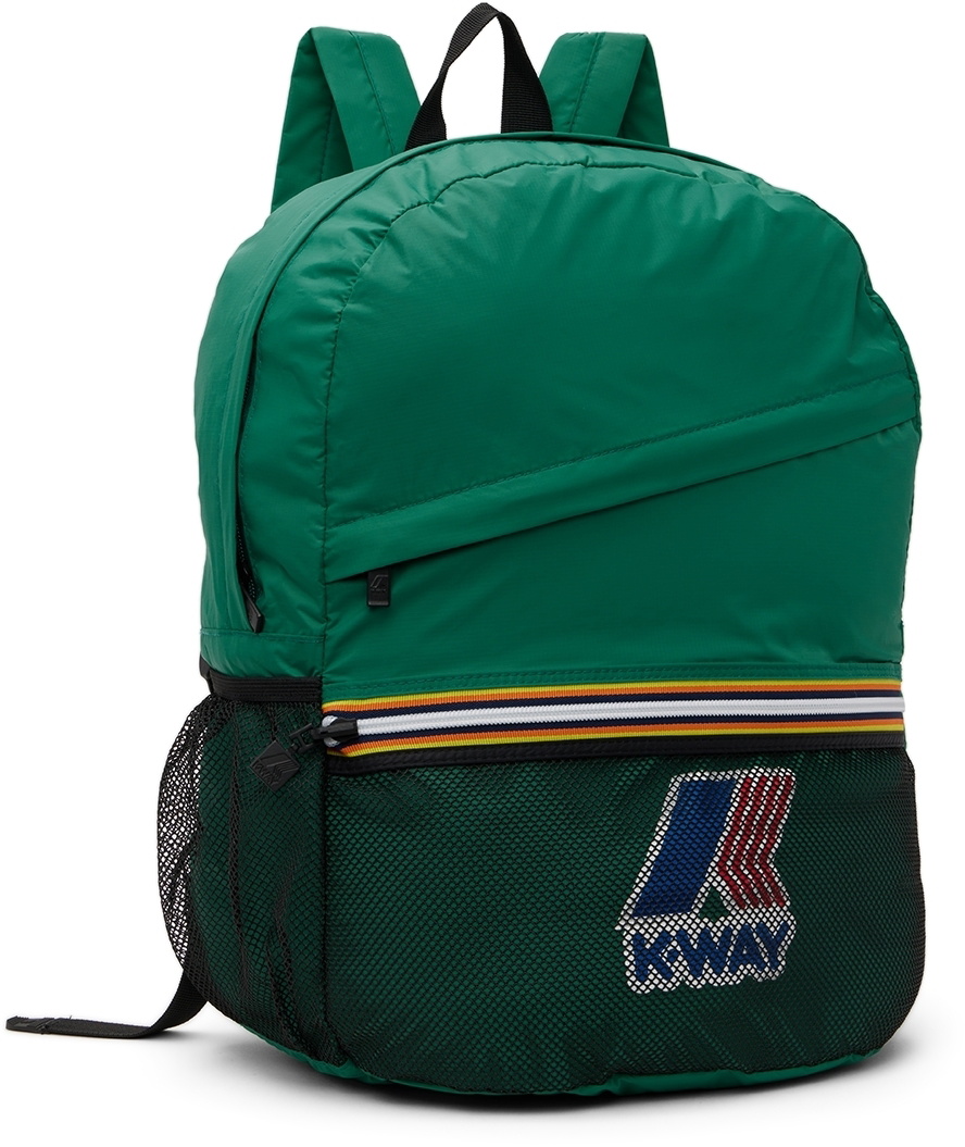 K-Way Kids Green Packable Backpack K-way