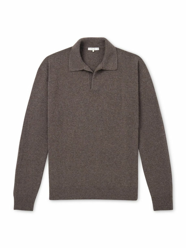 Photo: The Row - Leach Cashmere Polo Shirt - Brown