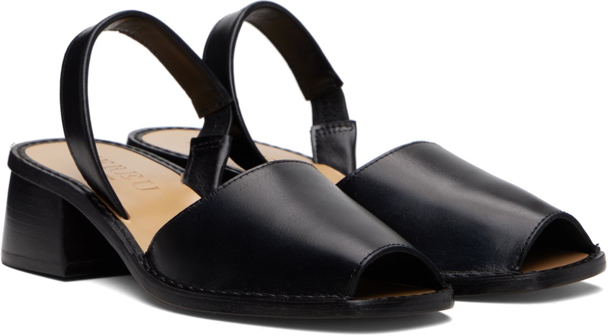 HEREU Black Altet Heeled Sandals