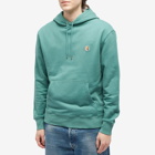 Maison Kitsuné Men's Fox Head Patch Regular Hoodie in Teal Grey