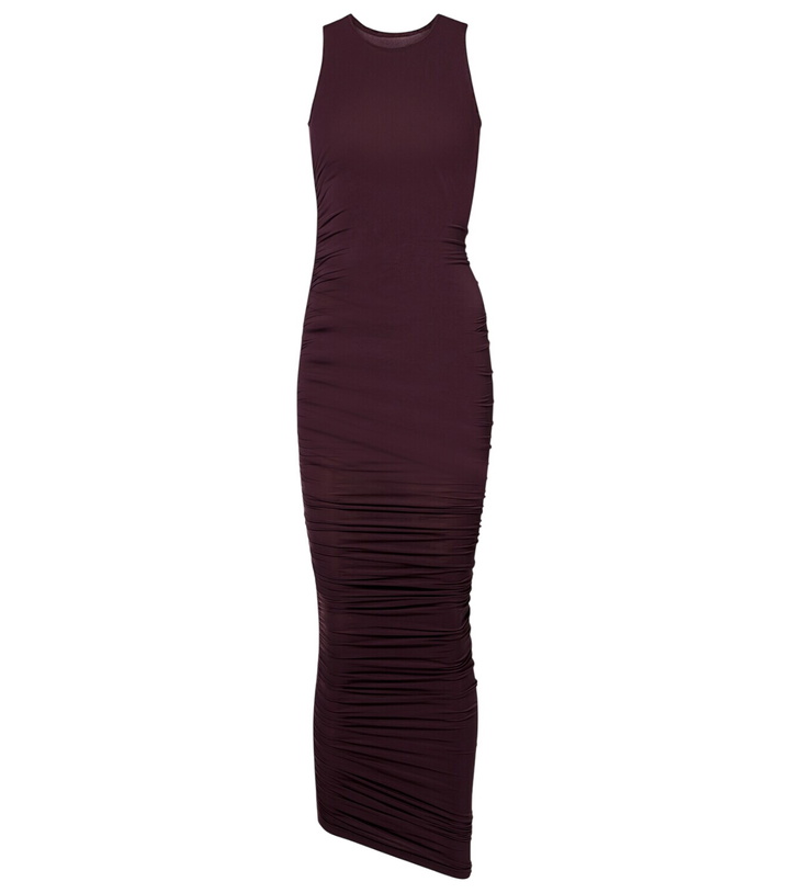 Photo: Wolford Ruched sheer midi dress