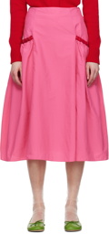 Molly Goddard Pink Milla Midi Skirt