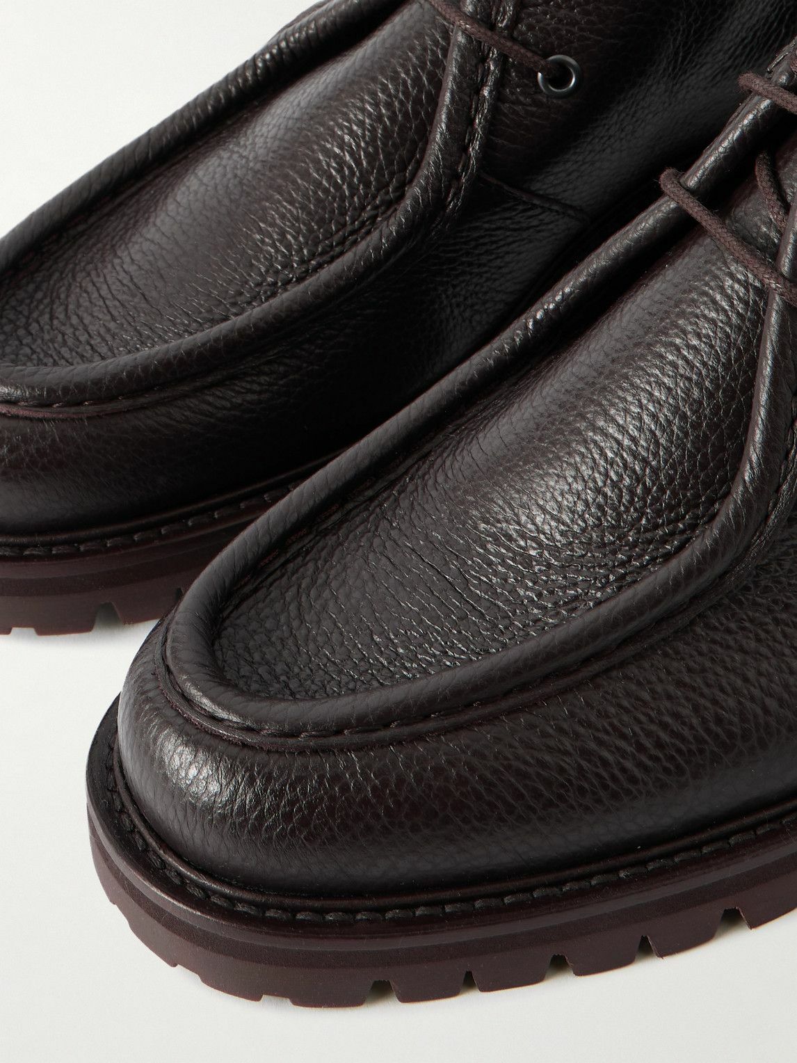 Mr P. - Jacques Full-Grain Leather Derby Shoes - Brown