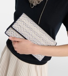 Manolo Blahnik Capripla raffia clutch