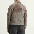 Won Hundred Men's Dutton Houndstooth Wool Jacket in Taupe Grey