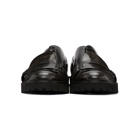 Maison Margiela Black and Grey Spliced Moccasin Loafers