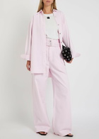 Agolde X Maria Mcmanus Belted Wide-leg Jeans Pink