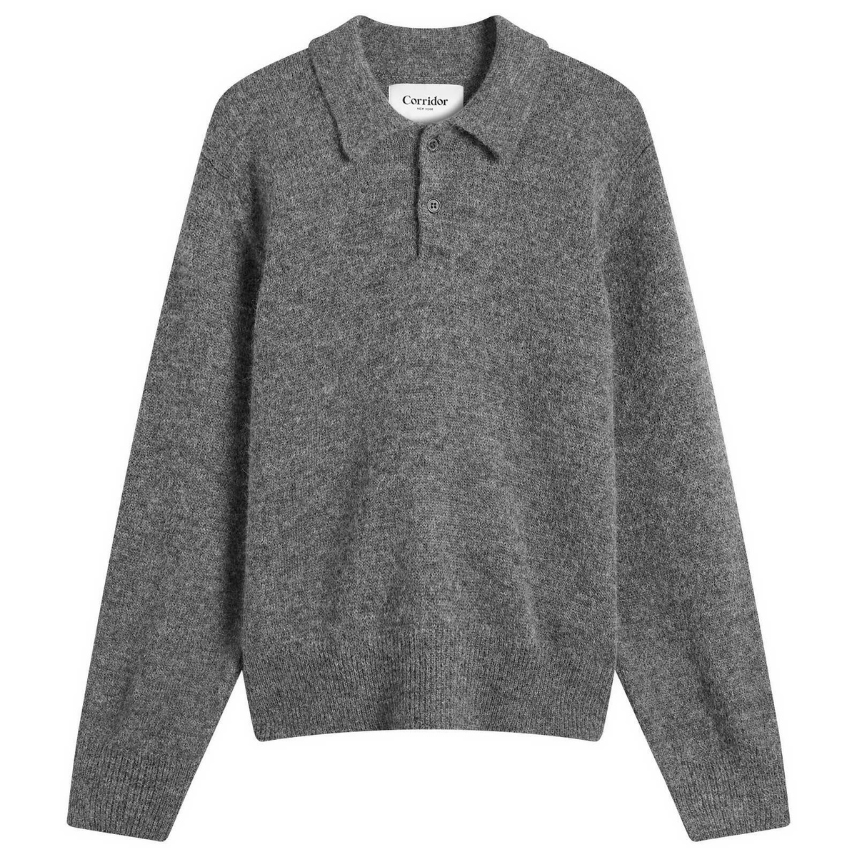 Corridor Men's Mohair Polo in Charcoal