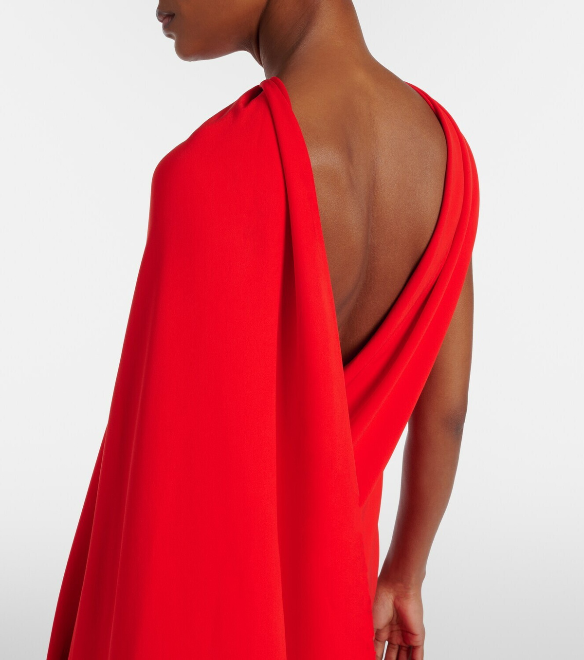 Balenciaga Open-back caped gown