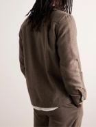 De Bonne Facture - Yak-Flannel Shirt Jacket - Brown