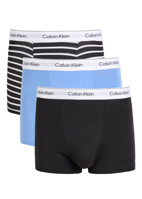 Photo: Calvin Klein Icon Stretch-cotton Trunks set of Three Blue